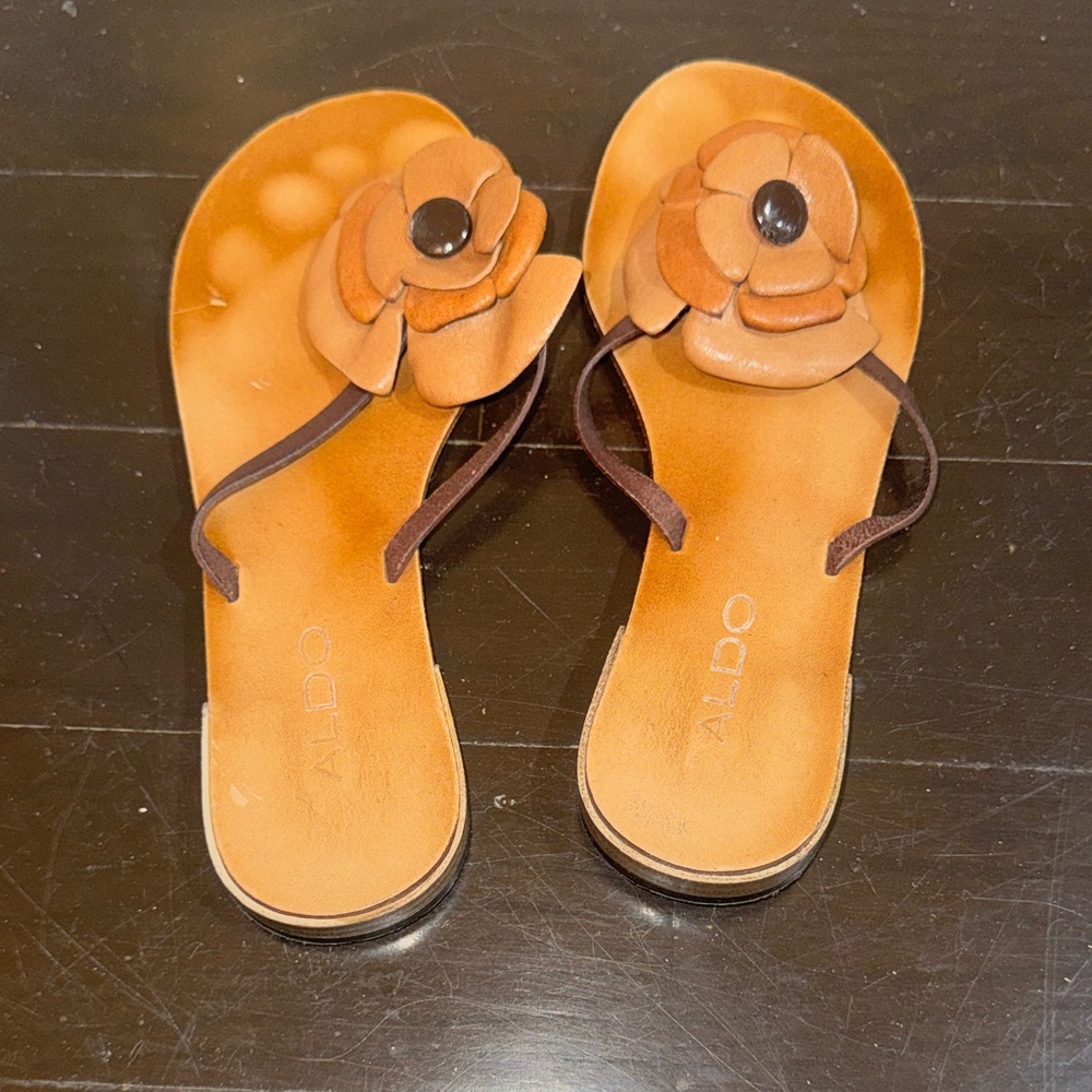 ALDO Tan Floral Women's Sandals
